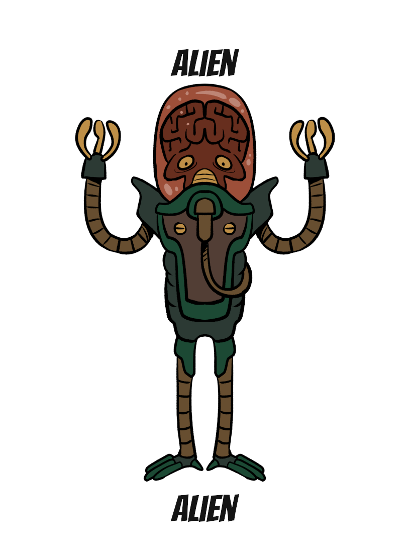 Originale Alien-Figurenkarte