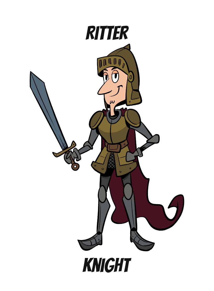 Originale Ritter-Figurenkarte